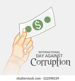 Vector illustration of a Banner For International Day Against Corruption.