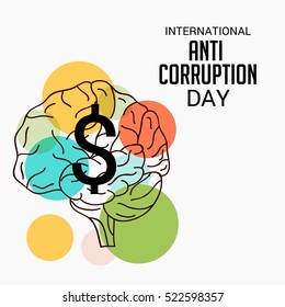 Vector illustration of a Banner For International Day Against Corruption.