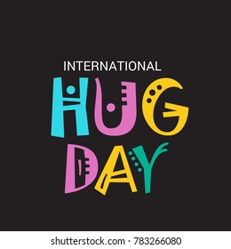 Vector illustration of a Banner for International Hug Day.