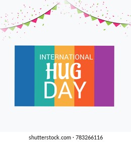 Vector illustration of a Banner for International Hug Day.