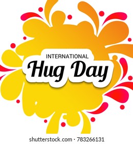 Vector illustration of a Banner for International Hug Day.