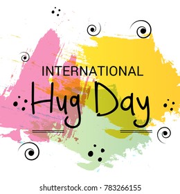 Vector illustration of a Banner for International Hug Day.