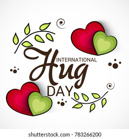 Vector Illustration Of A Banner For International Hug Day.