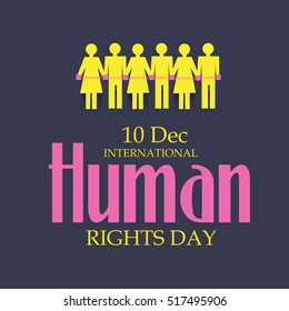 Vector illustration of a Banner For International Human Rights Day.