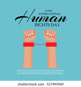 Vector illustration of a Banner For International Human Rights Day.