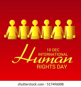 Vector illustration of a Banner For International Human Rights Day.