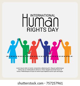 Vector illustration of a Banner for International Human Rights Day.