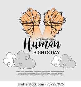 Vector illustration of a Banner for International Human Rights Day.