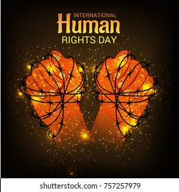 Vector illustration of a Banner for International Human Rights Day.