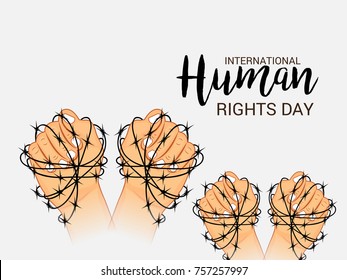 Vector illustration of a Banner for International Human Rights Day.