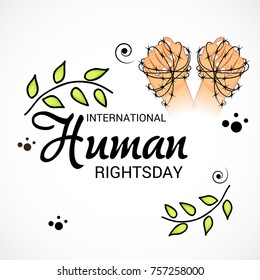 Vector illustration of a Banner for International Human Rights Day.