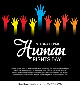 Vector illustration of a Banner for International Human Rights Day.
