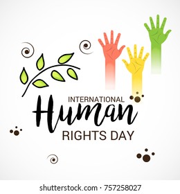 Vector illustration of a Banner for International Human Rights Day.