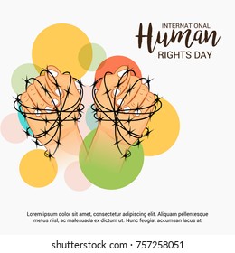 Vector illustration of a Banner for International Human Rights Day.