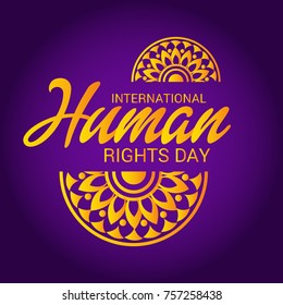 Vector illustration of a Banner for International Human Rights Day.