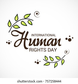 Vector illustration of a Banner for International Human Rights Day.