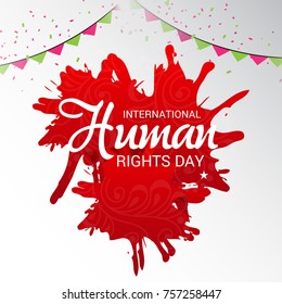 Vector illustration of a Banner for International Human Rights Day.