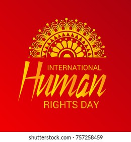 Vector illustration of a Banner for International Human Rights Day.