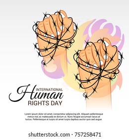 Vector illustration of a Banner for International Human Rights Day.