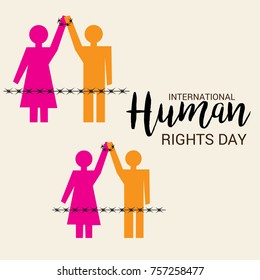 Vector illustration of a Banner for International Human Rights Day.
