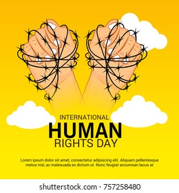 Vector illustration of a Banner for International Human Rights Day.