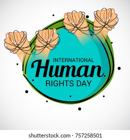 Vector illustration of a Banner for International Human Rights Day.