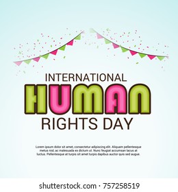 Vector illustration of a Banner for International Human Rights Day.