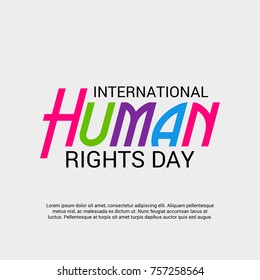 Vector illustration of a Banner for International Human Rights Day.