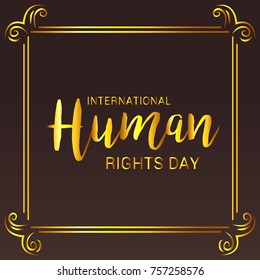 Vector illustration of a Banner for International Human Rights Day.