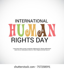 Vector illustration of a Banner for International Human Rights Day.