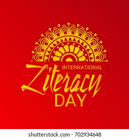 Vector illustration of a Banner for International Literacy Day.