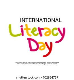 Vector illustration of a Banner for International Literacy Day.