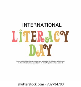 Vector illustration of a Banner for International Literacy Day.