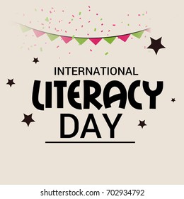 Vector illustration of a Banner for International Literacy Day.