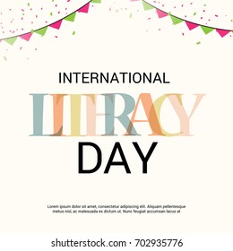 Vector illustration of a Banner for International Literacy Day.