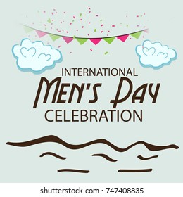 Vector illustration of a Banner for International Men's Day.