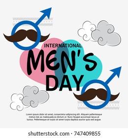 Vector illustration of a Banner for International Men's Day.