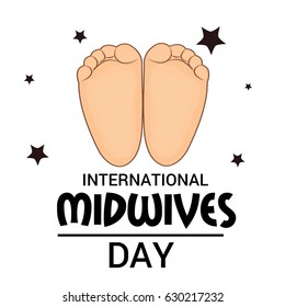 Vector illustration of a Banner for International Midwives Day.