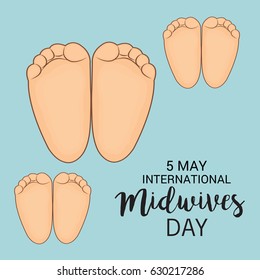 Vector illustration of a Banner for International Midwives Day.
