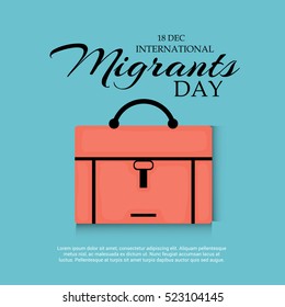 Vector illustration of a Banner For International Migrants Day.