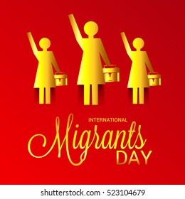 Vector illustration of a Banner For International Migrants Day.