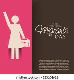 Vector illustration of a Banner For International Migrants Day.