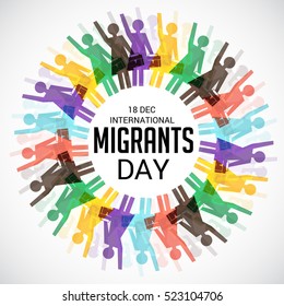 Vector illustration of a Banner For International Migrants Day.