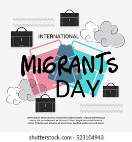 Vector illustration of a Banner For International Migrants Day.