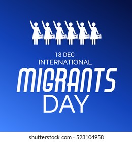 Vector illustration of a Banner For International Migrants Day.