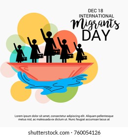 Vector illustration of a Banner for International Migrants Day.