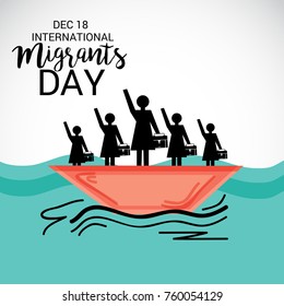 Vector illustration of a Banner for International Migrants Day.