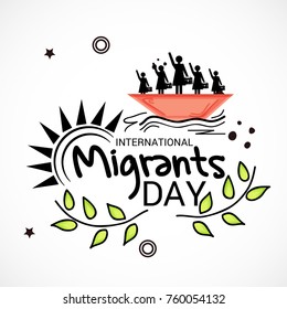 Vector illustration of a Banner for International Migrants Day.