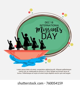 Vector illustration of a Banner for International Migrants Day.