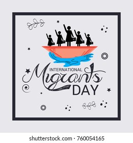 Vector illustration of a Banner for International Migrants Day.